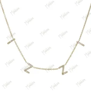 IZZI Spaced-Letter Dangle Necklace