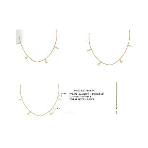 IZZI Spaced-Letter Dangle Necklace