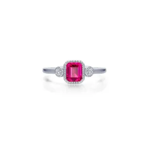 Lafonn Birthstone Emerald July Ruby Ring BR006RBP