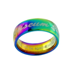 Latin God With Us Ring