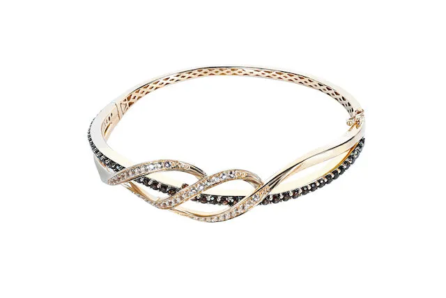 LeVian Quartz Bangle 14k Strawberry Gold