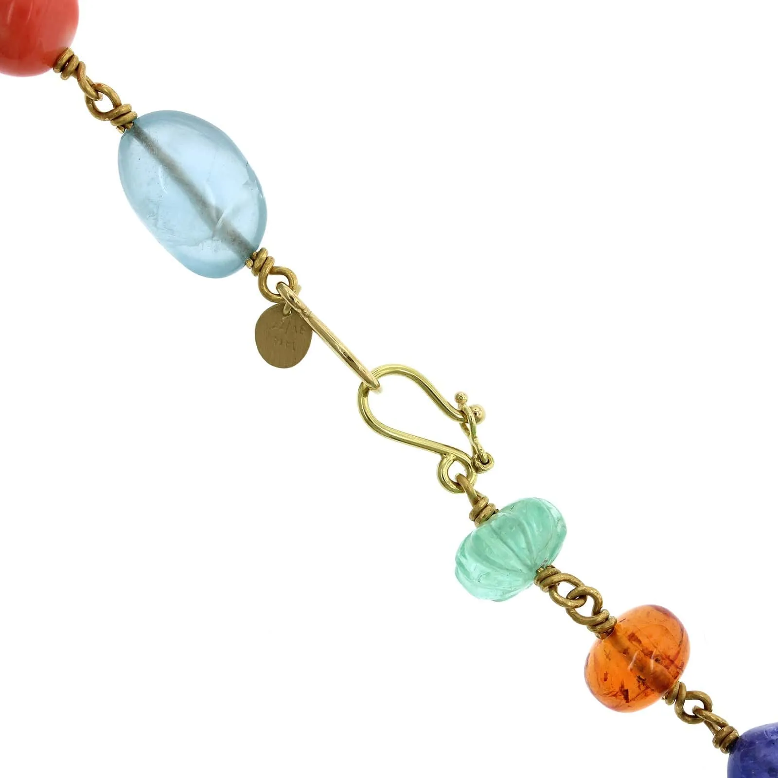 Mallary Marks 22K and 18K Yellow Gold Multi Stone Necklace