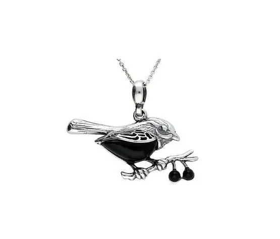 MILENA Onyx Robin Bird Necklace