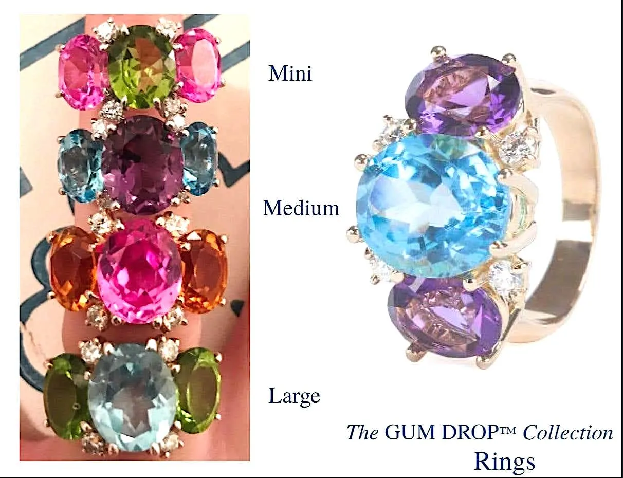 Mini GUM DROP™ Earrings with Pink Topaz and Diamonds