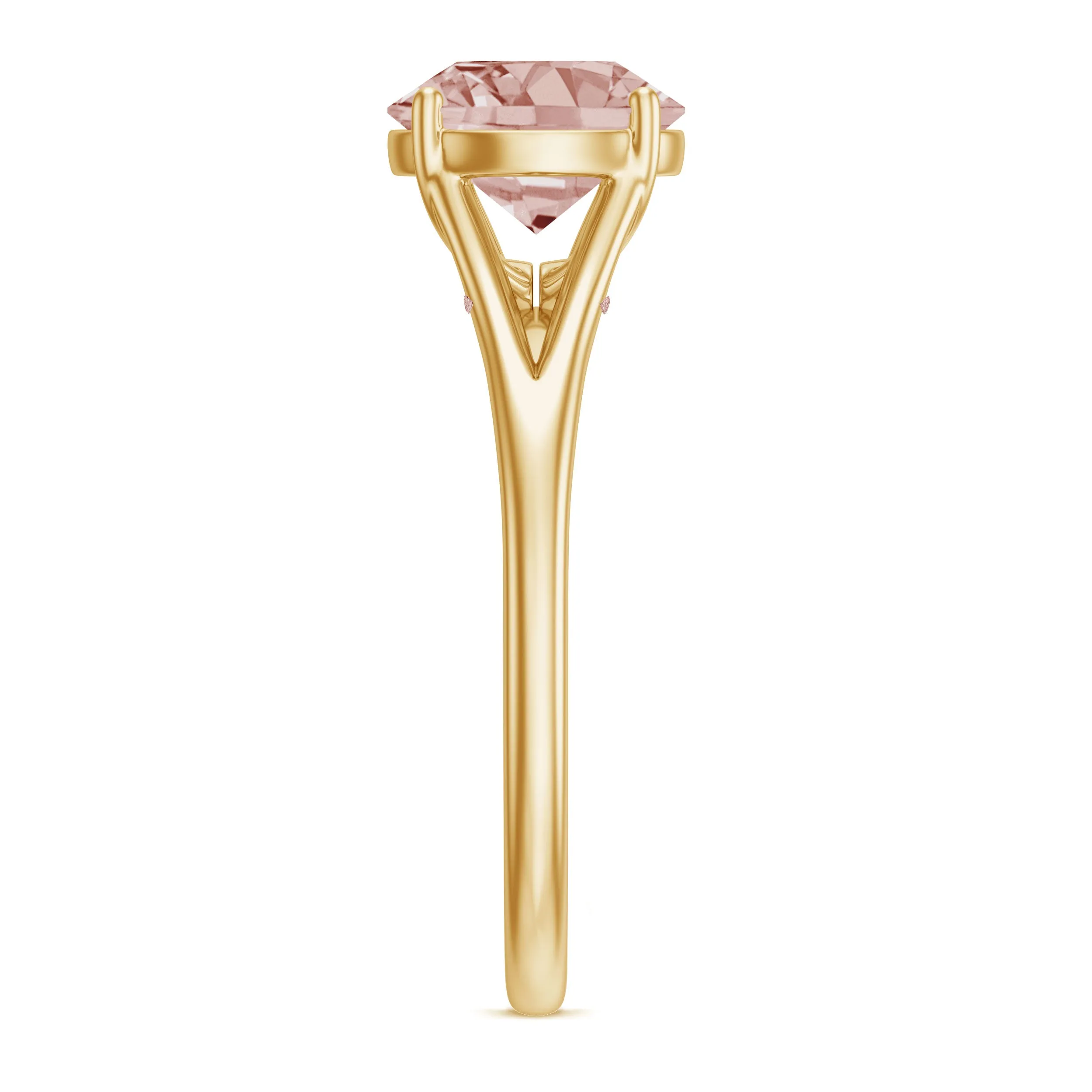 Natural Morganite Solitaire Engagement Ring
