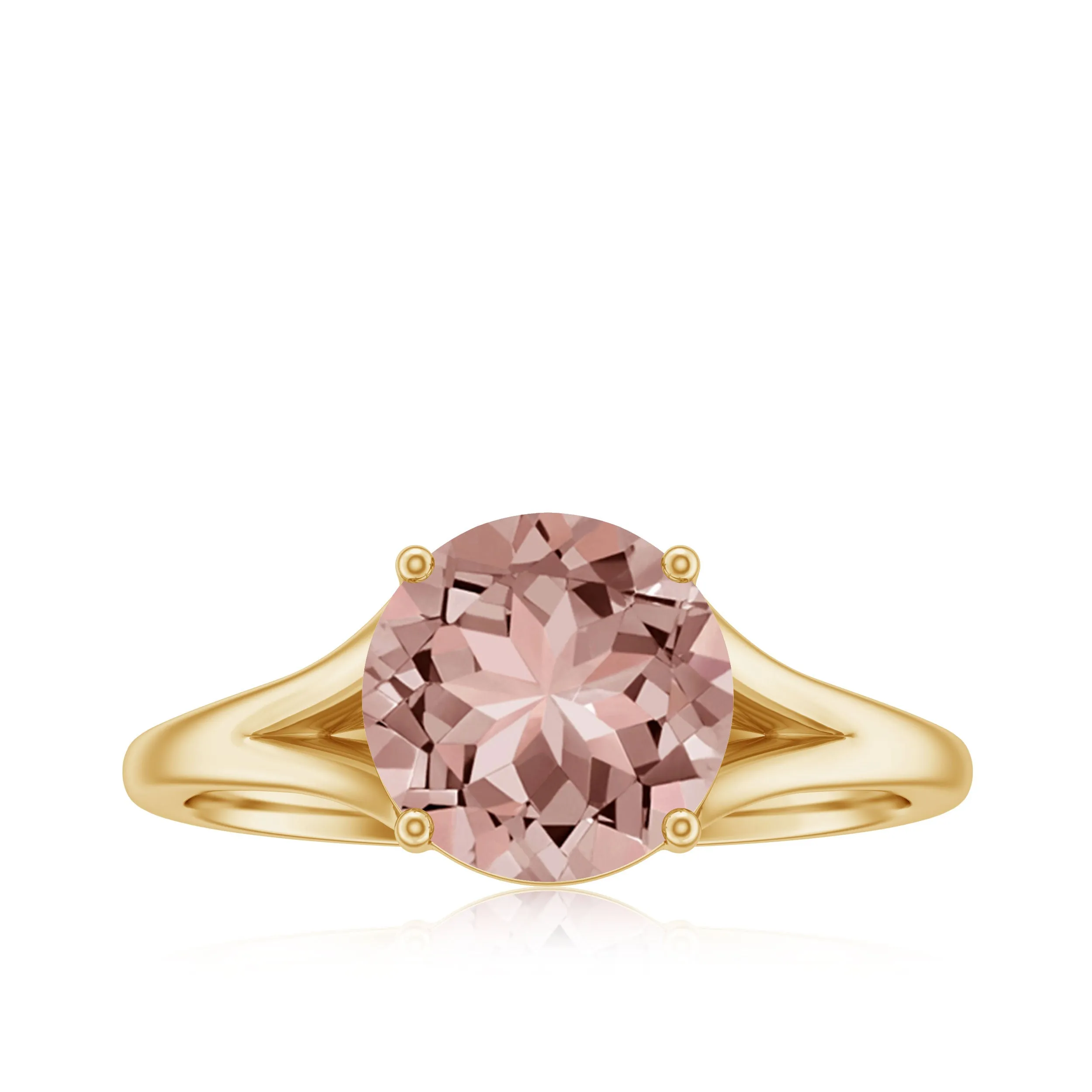 Natural Morganite Solitaire Engagement Ring