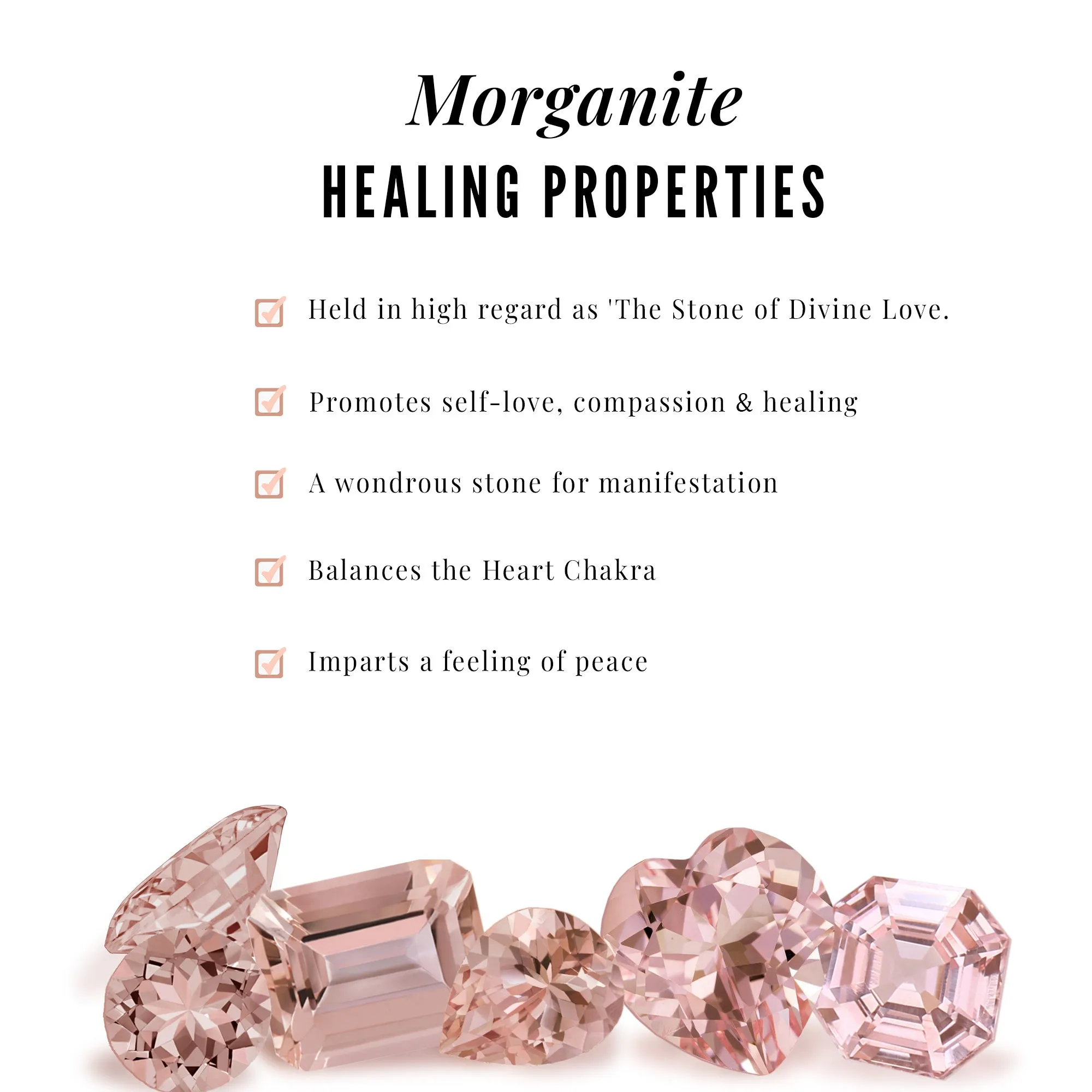 Natural Morganite Solitaire Engagement Ring