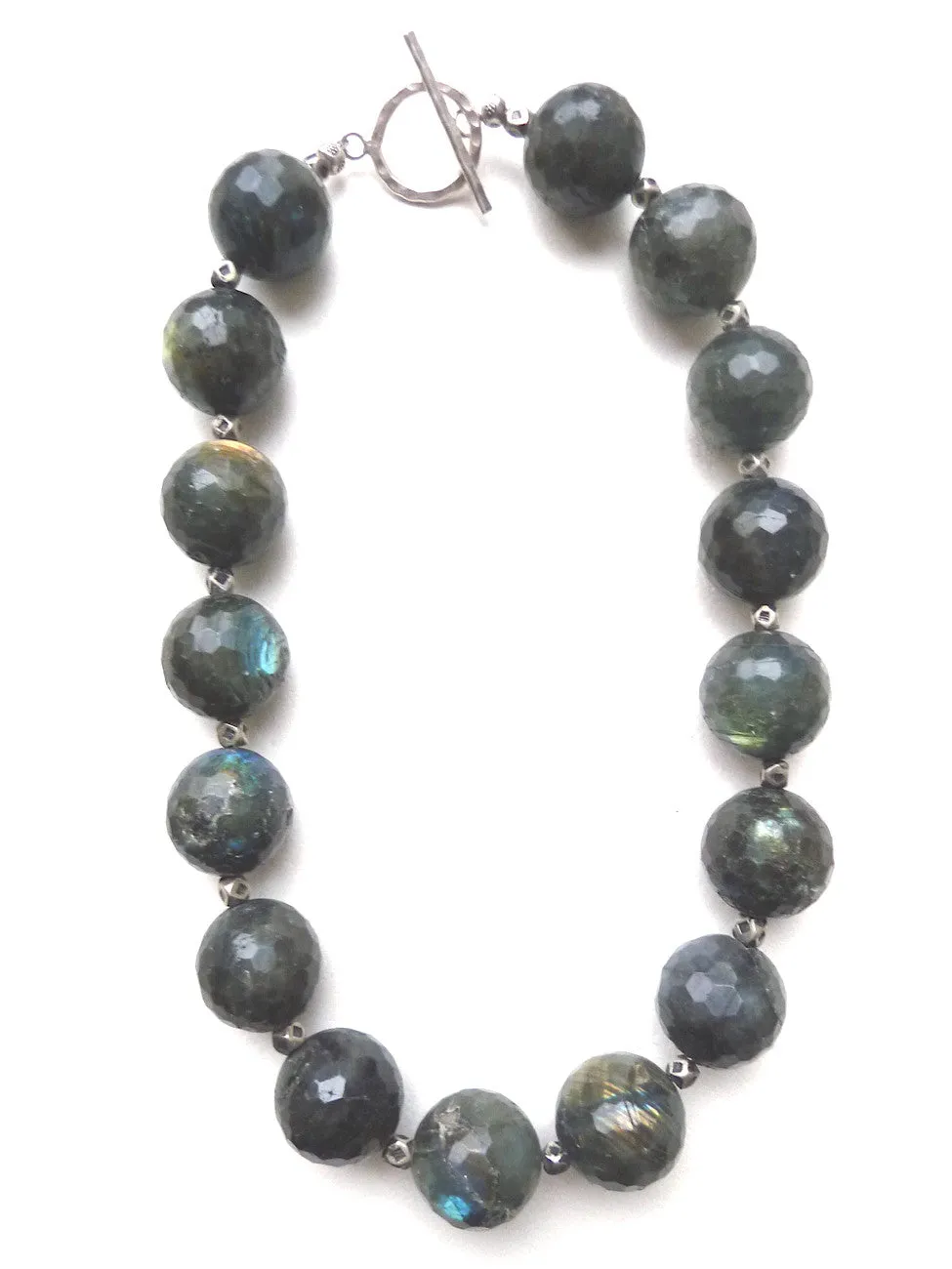 Necklace Faceted Tourmaline Quartz And Sterling Silver