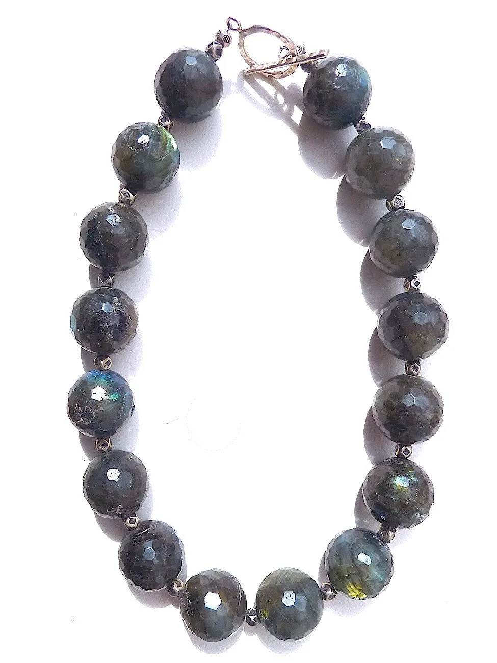 Necklace Faceted Tourmaline Quartz And Sterling Silver