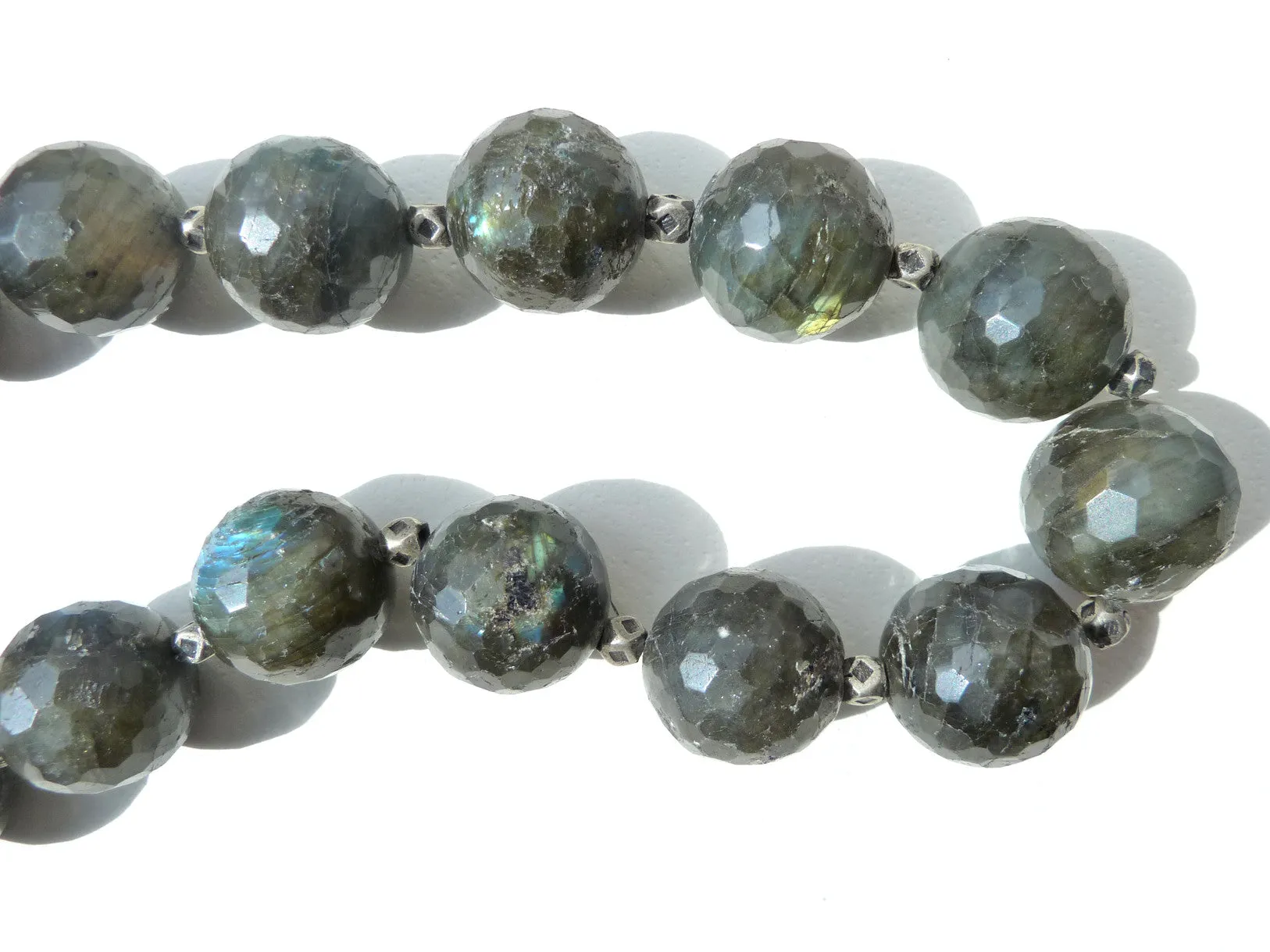Necklace Faceted Tourmaline Quartz And Sterling Silver