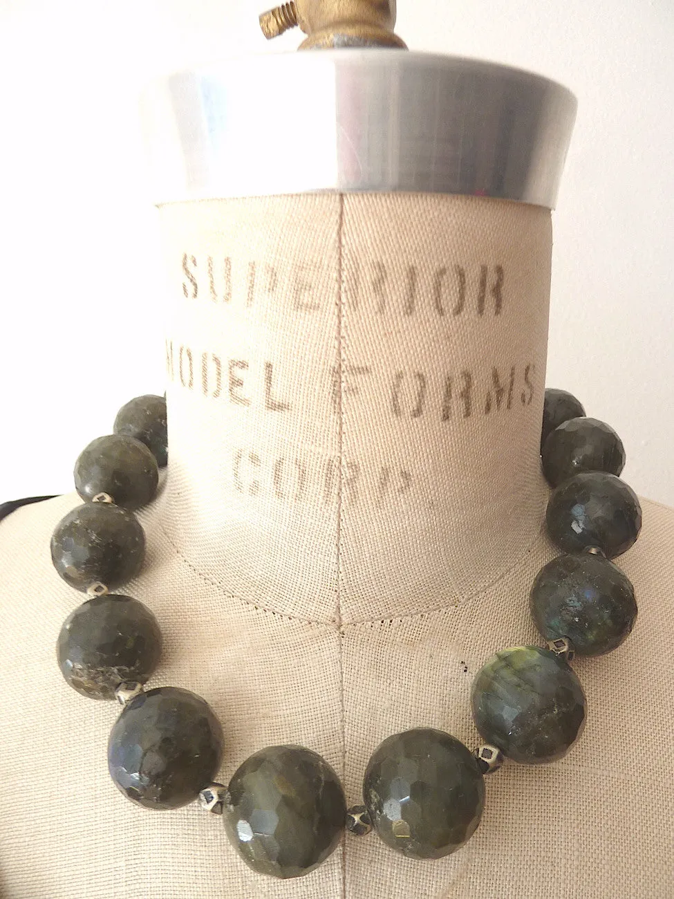 Necklace Faceted Tourmaline Quartz And Sterling Silver