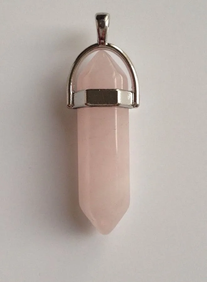 New Natural Rose Quartz Crystal Gemstone Pendant Chain Jewelry Necklace 2RQ Findings Necklace Stone Tools Bracelet Chain Brown Tiger Eye