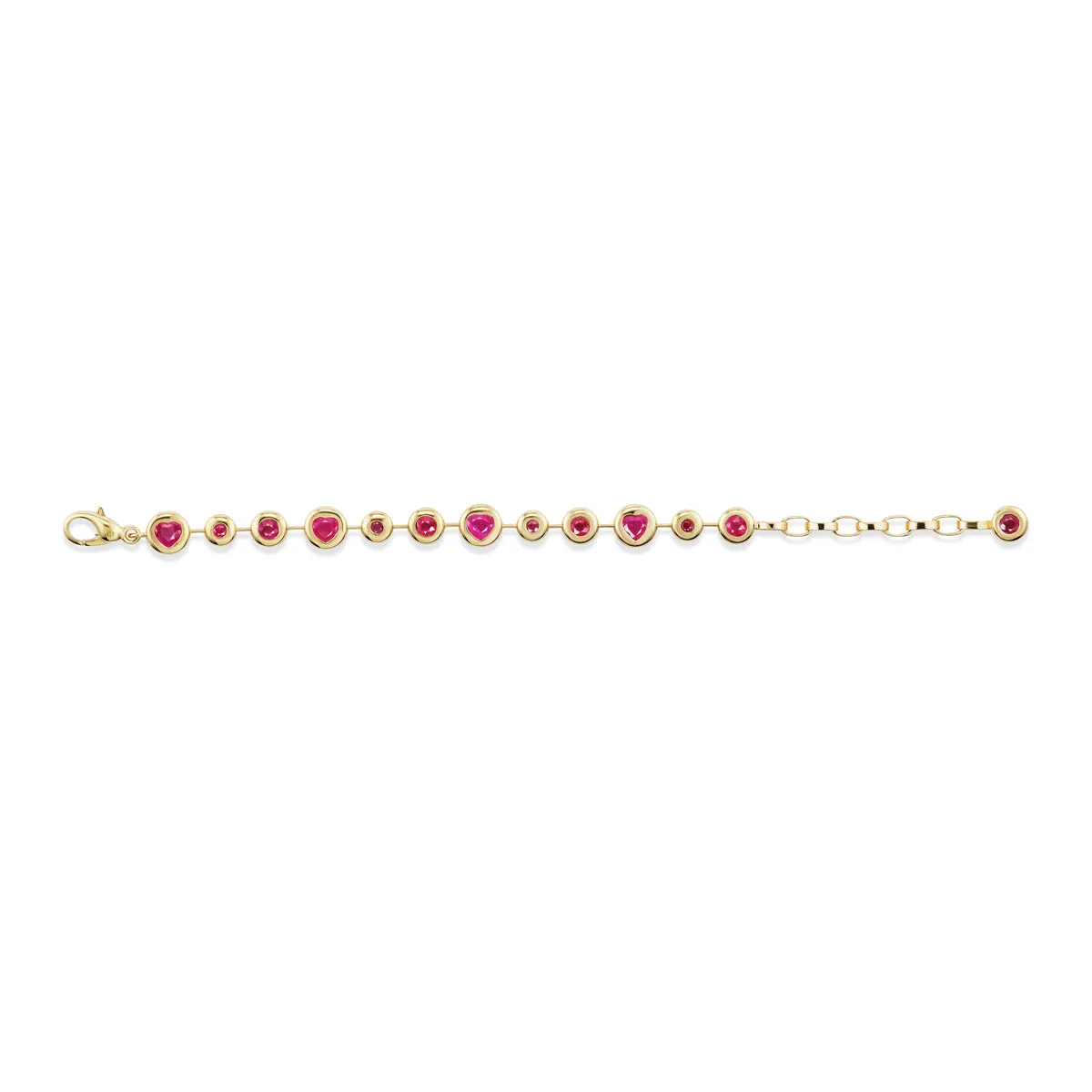 One-of-a-Kind Pillow Bracelet with Rubies