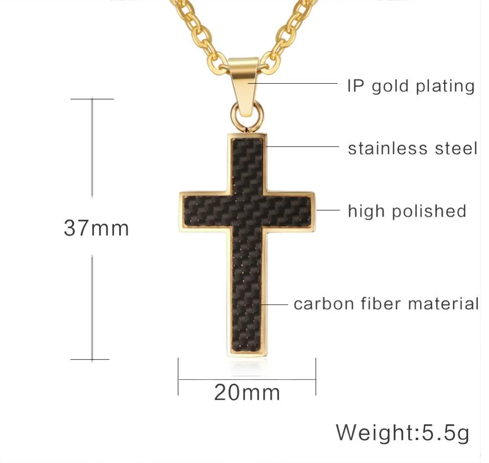 Onyx Black Cross Necklace