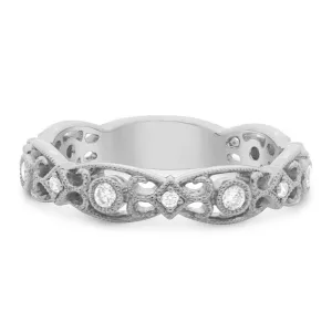 ORNATE DIAMOND MILGRAIN BAND