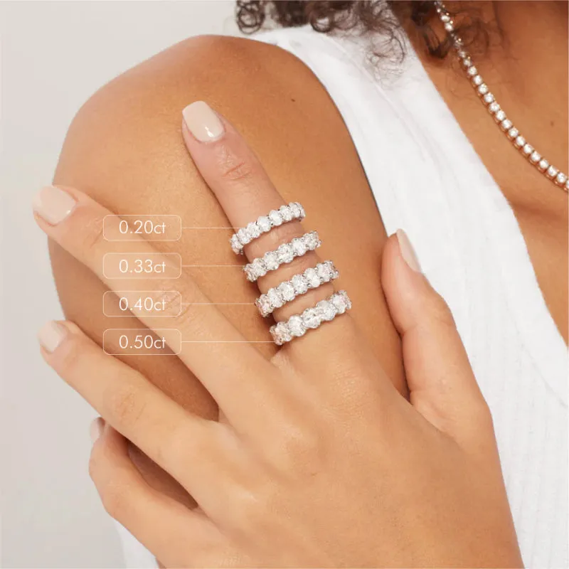 Oval Diamond Eternity Band