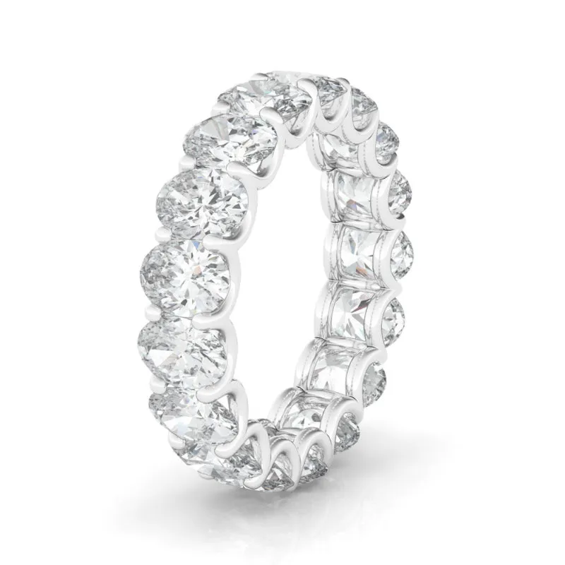 Oval Diamond Eternity Band