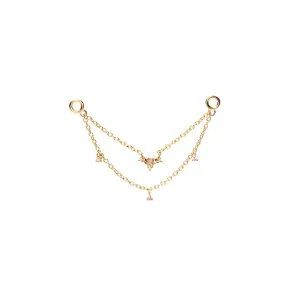 Party Swag Ear Charm In Pink Sapphire