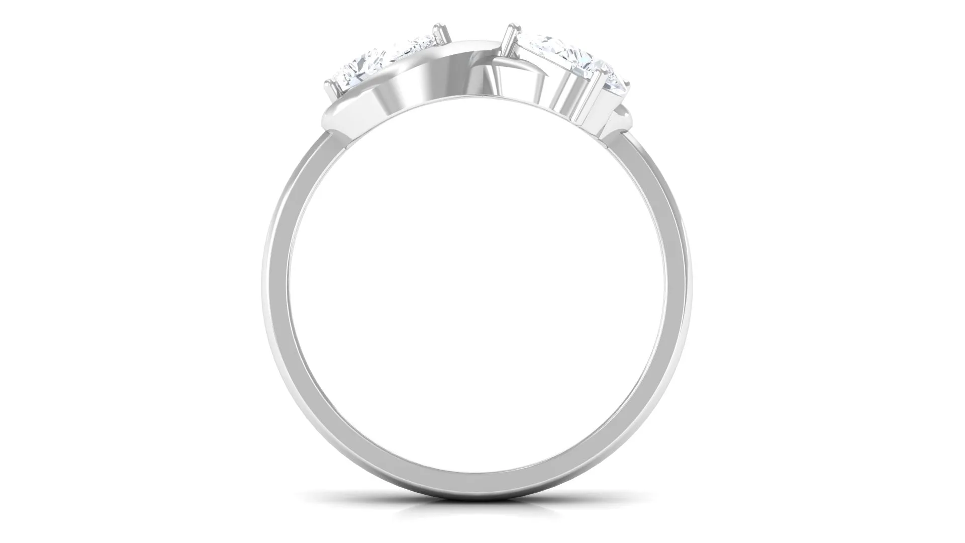 Pear Cut Diamond Toi et Moi Infinity Promise Ring