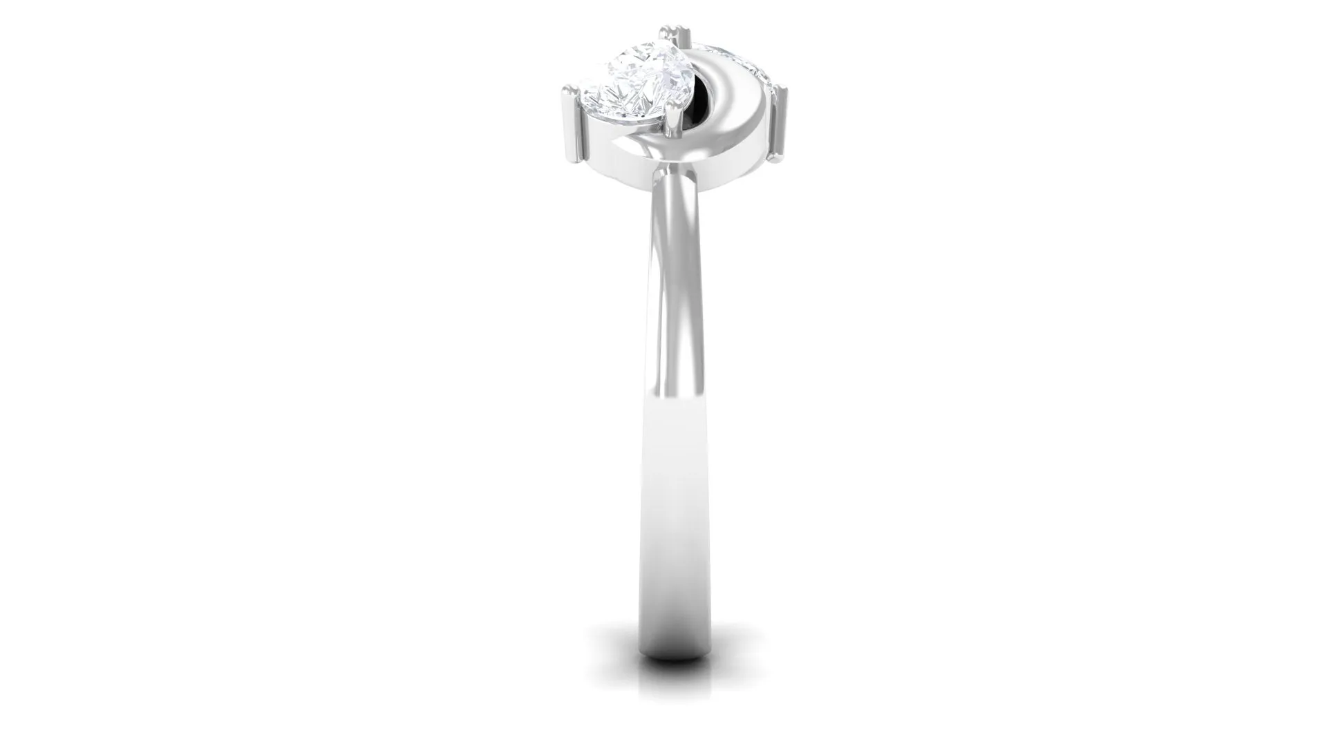 Pear Cut Diamond Toi et Moi Infinity Promise Ring
