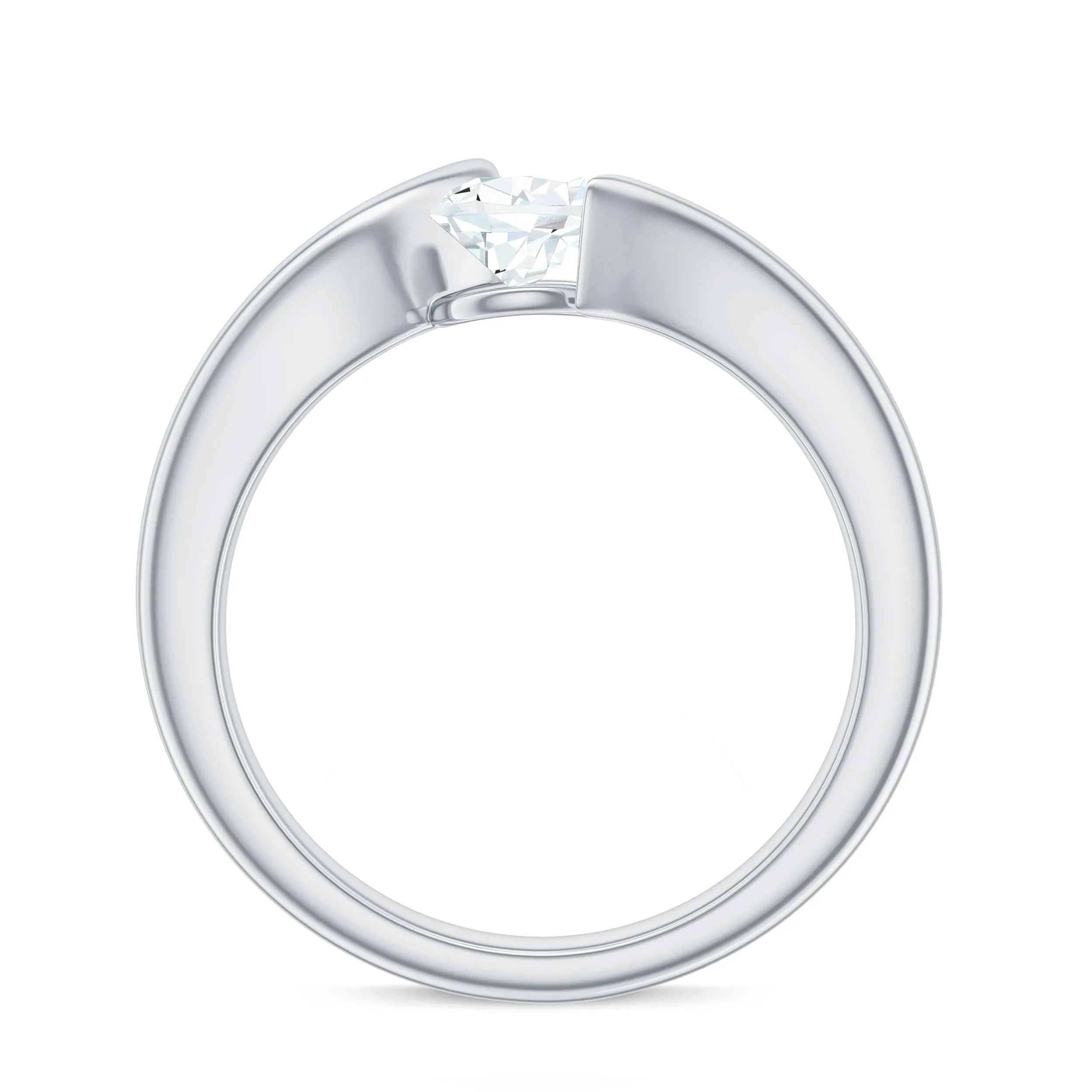 Pear Shape Lab Grown Diamond Solitaire Bypass Ring