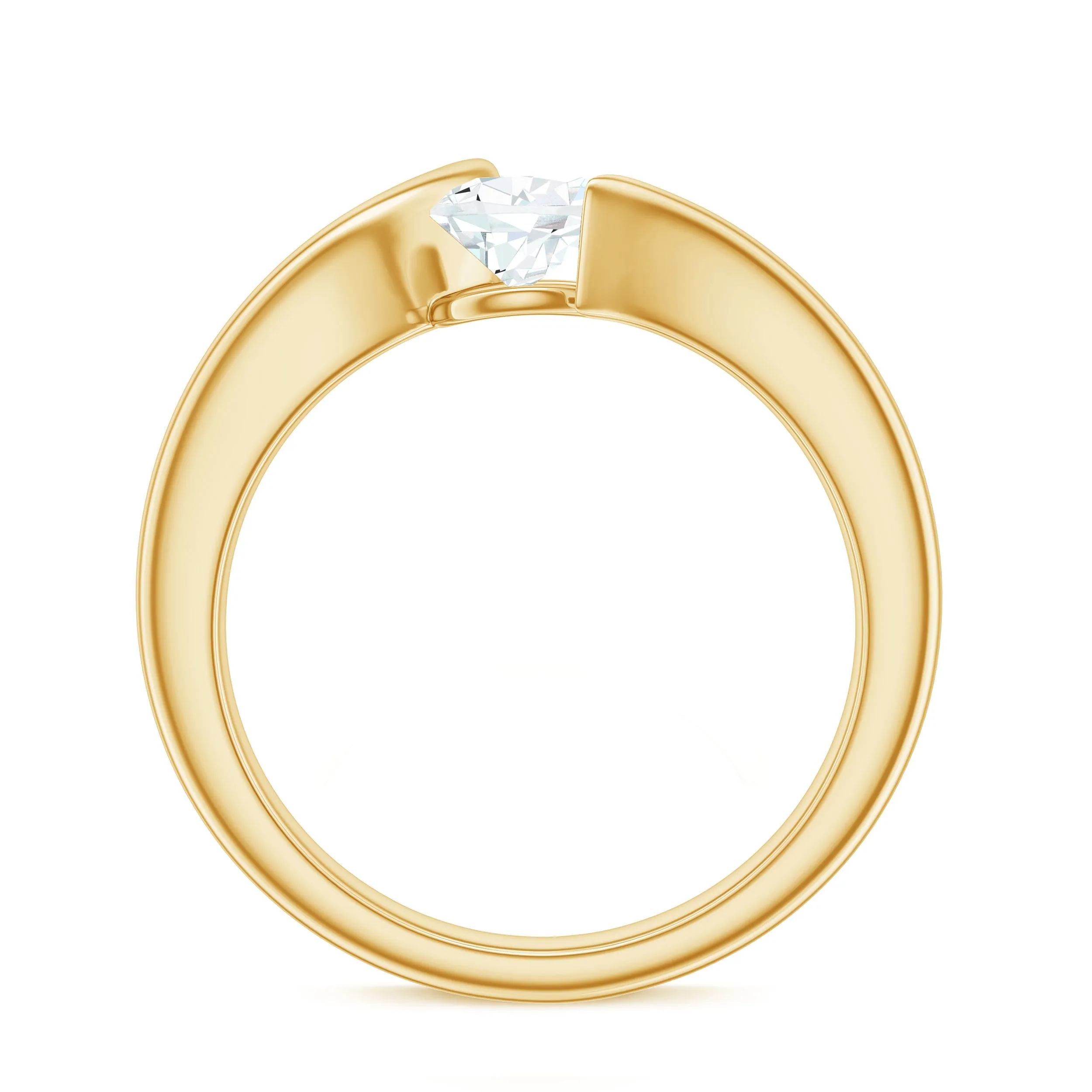Pear Shape Lab Grown Diamond Solitaire Bypass Ring