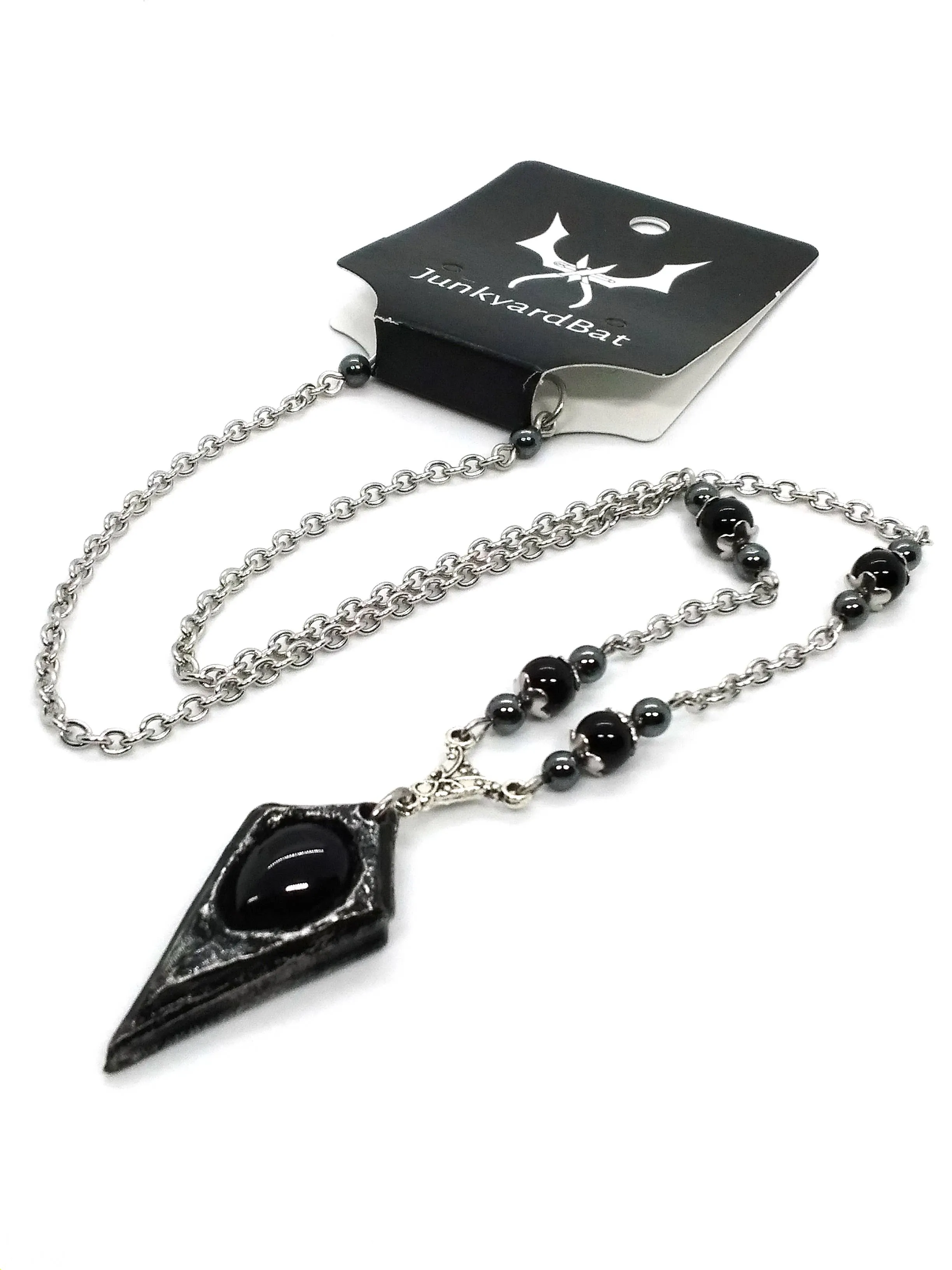 Pendulum Necklace with Stone Options: Onyx