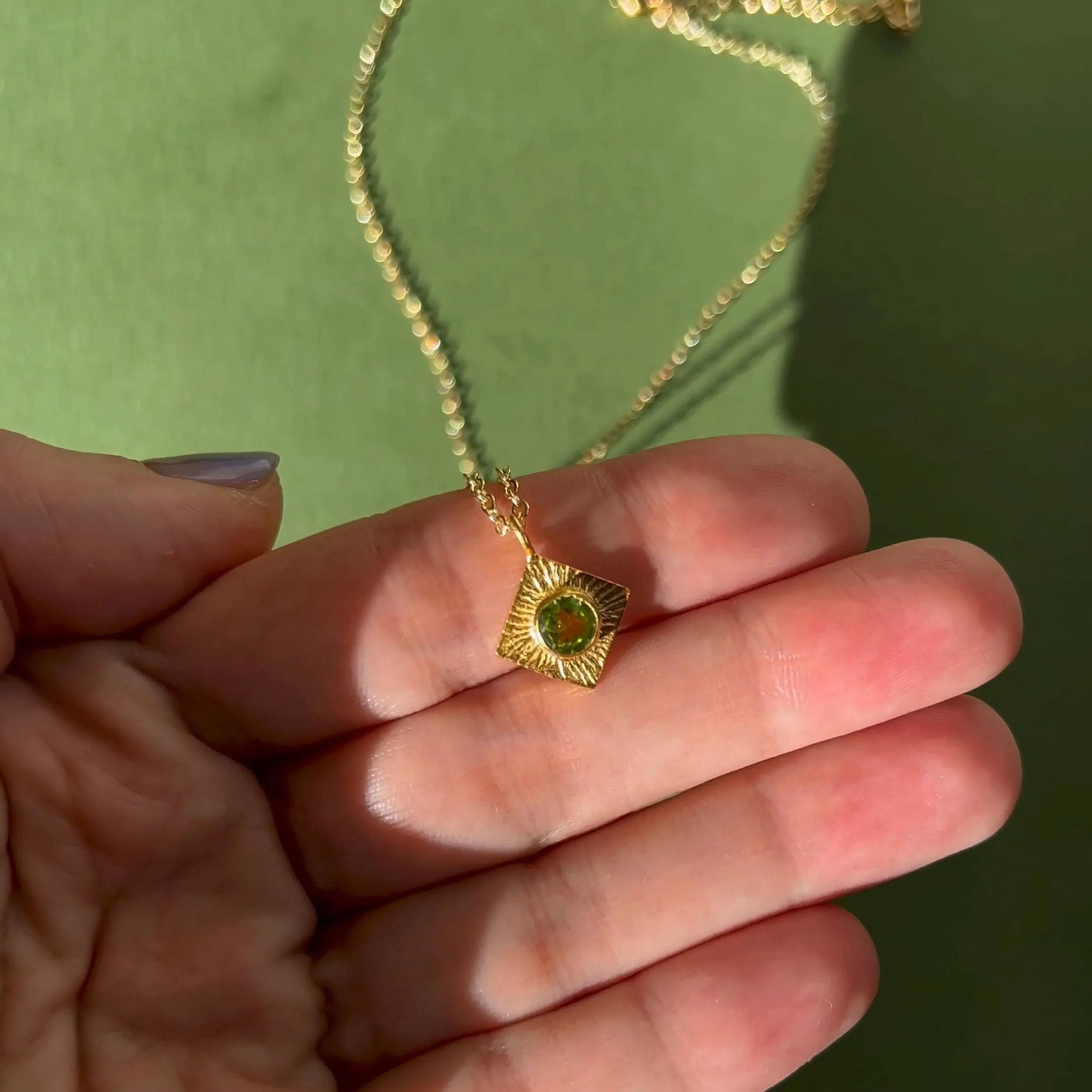 Peridot Prism Necklace