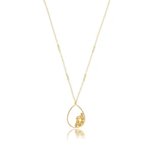 Peridot   Swiss Blue   Citrine Teardrop Necklace