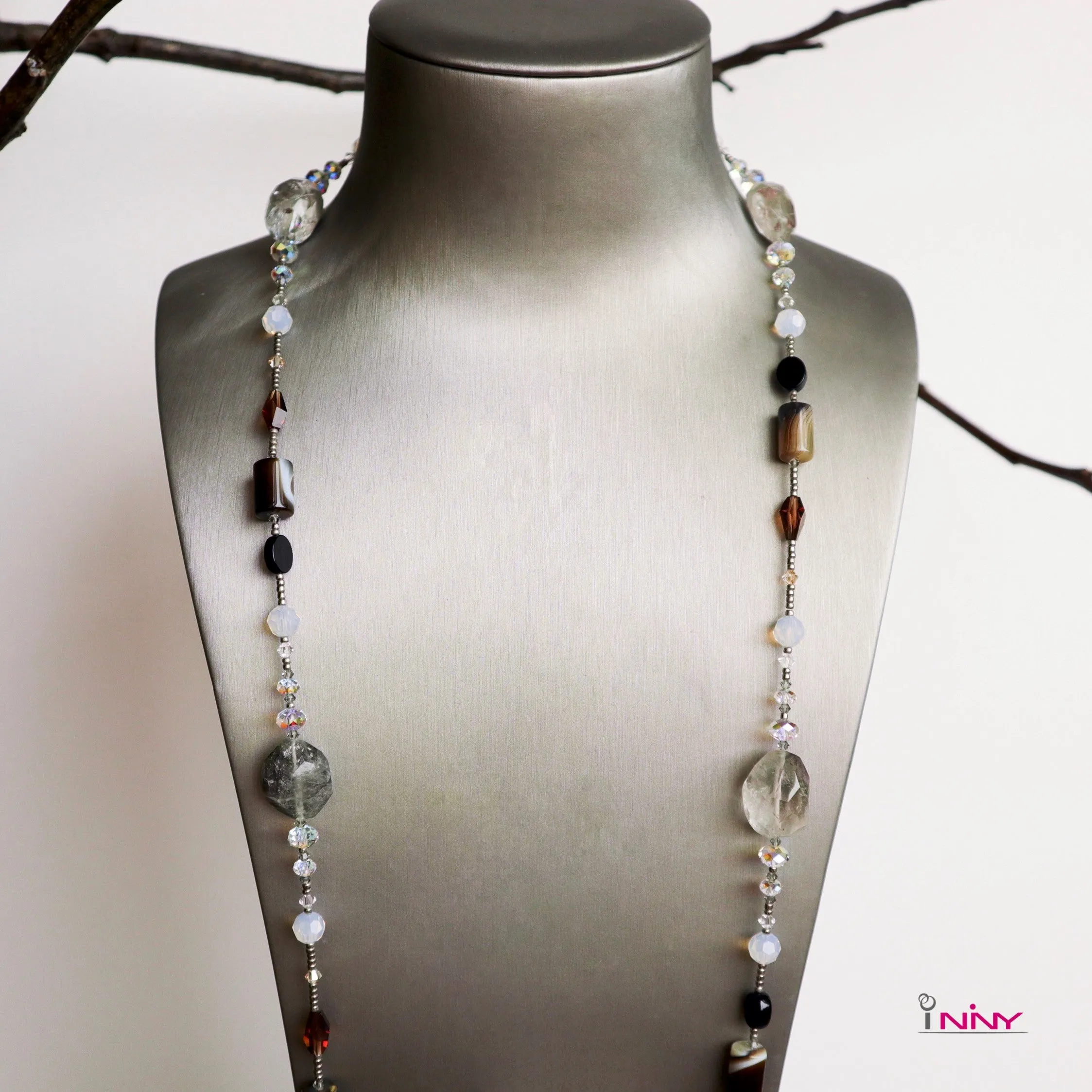 Phantom Quartz Long Necklace