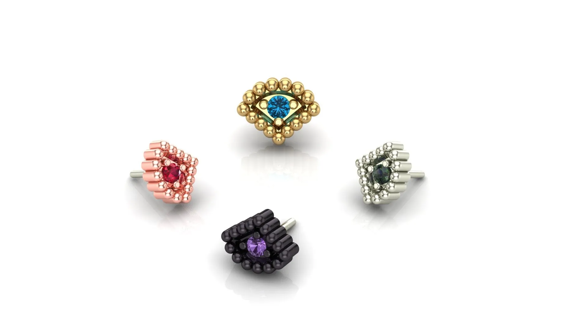 Quarter Circle Beads