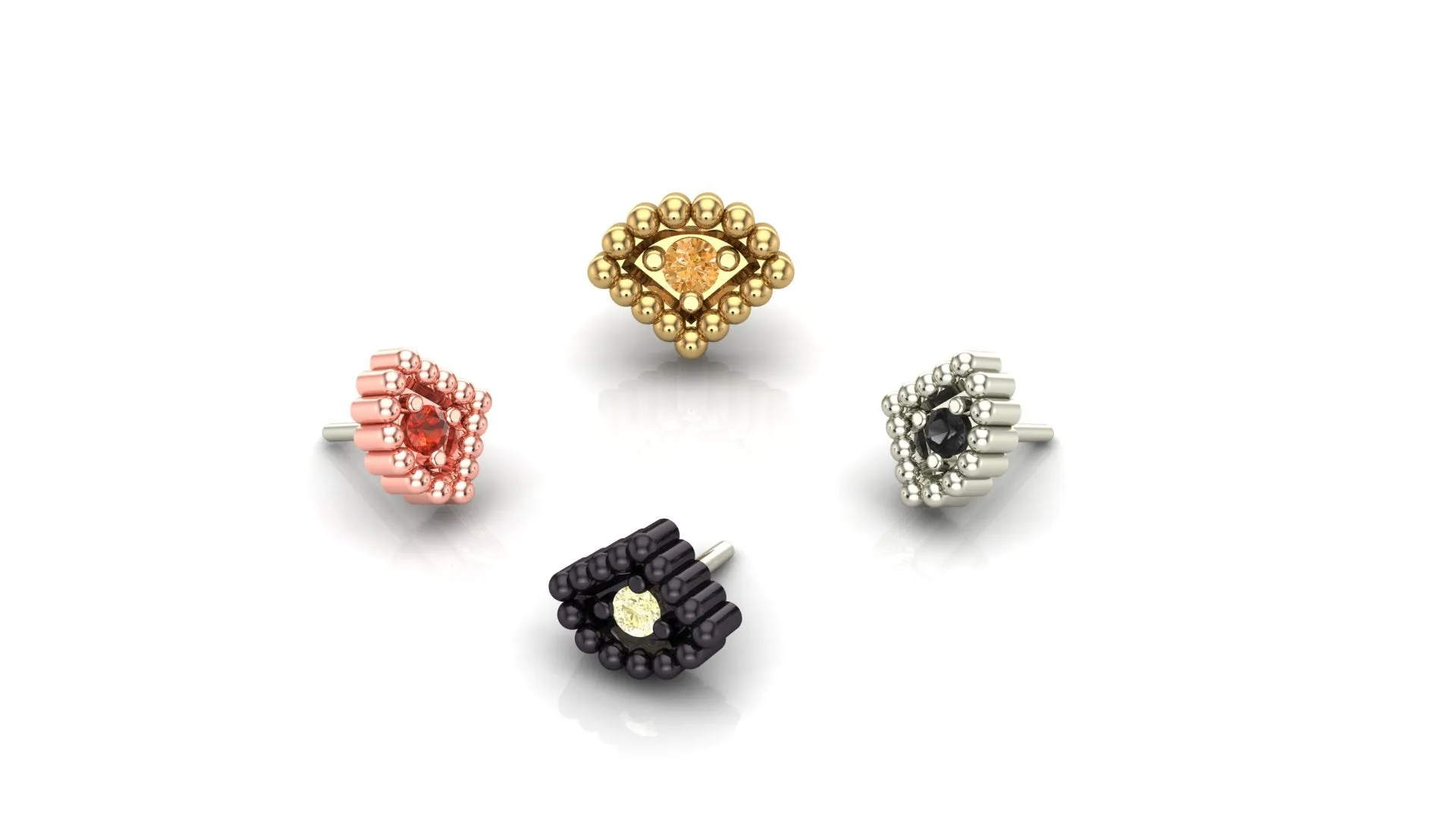 Quarter Circle Beads