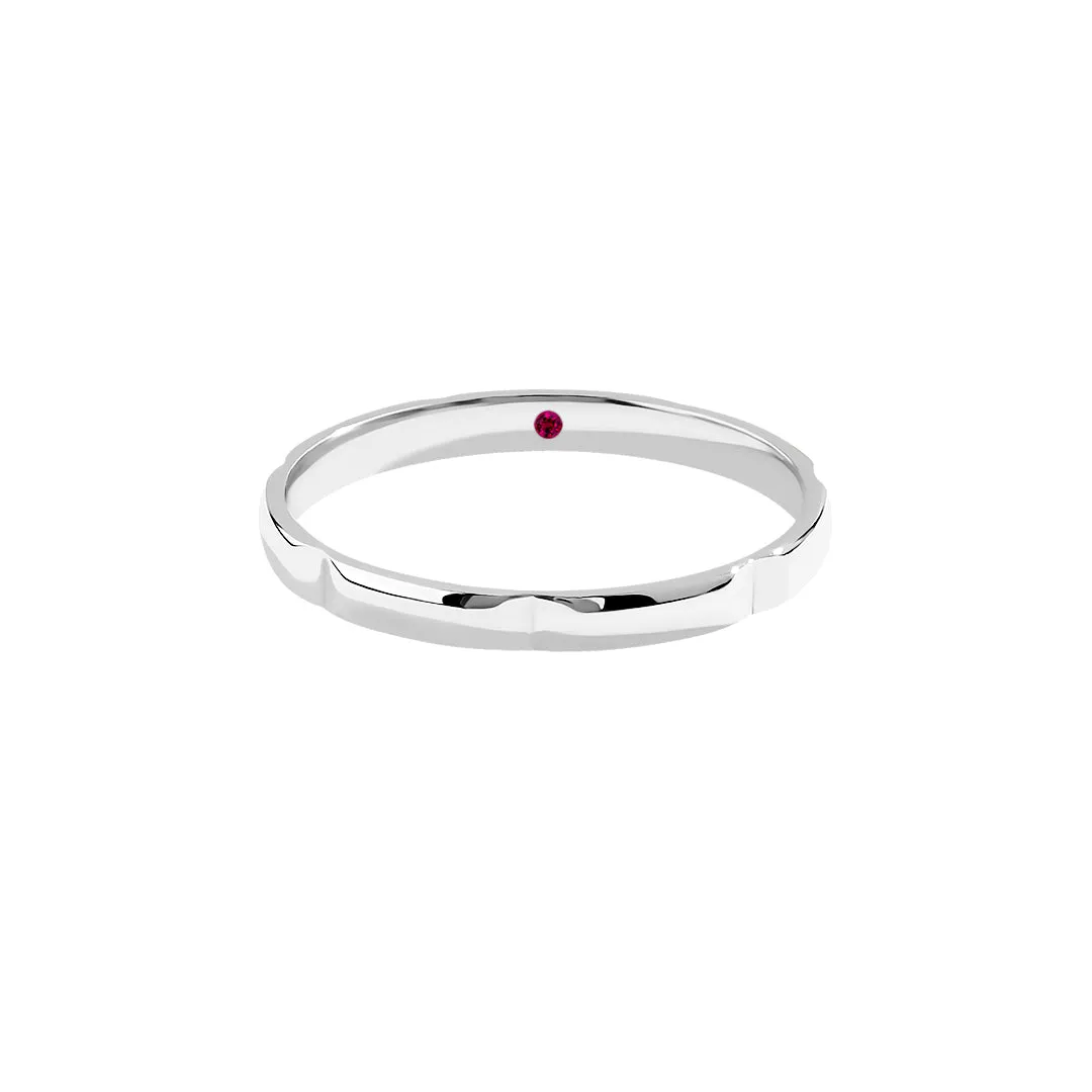 Rectangular Linked Band in Gold