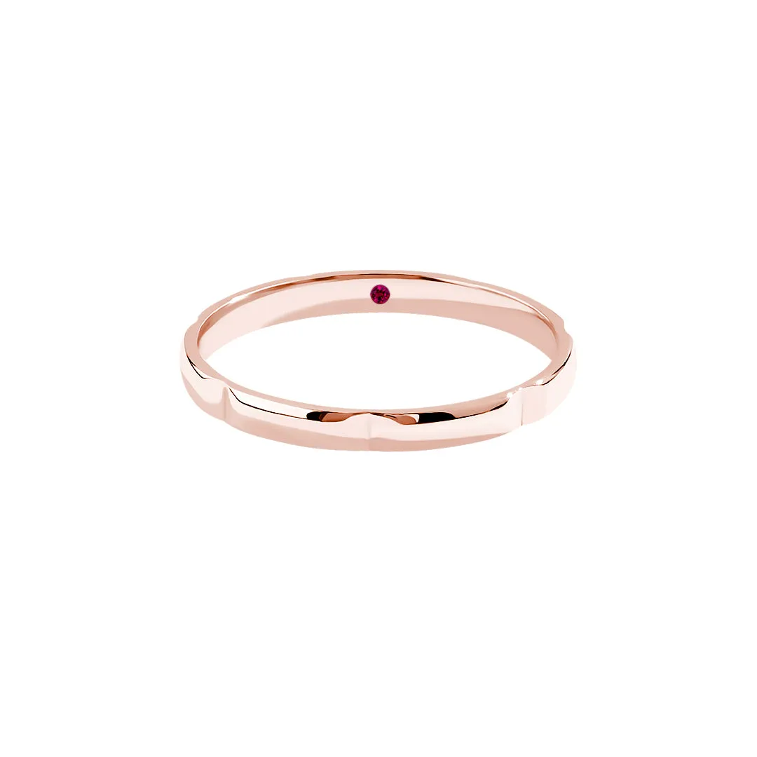 Rectangular Linked Band in Gold