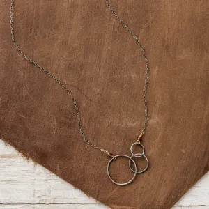 Red Garnet Graduating Circle Necklace