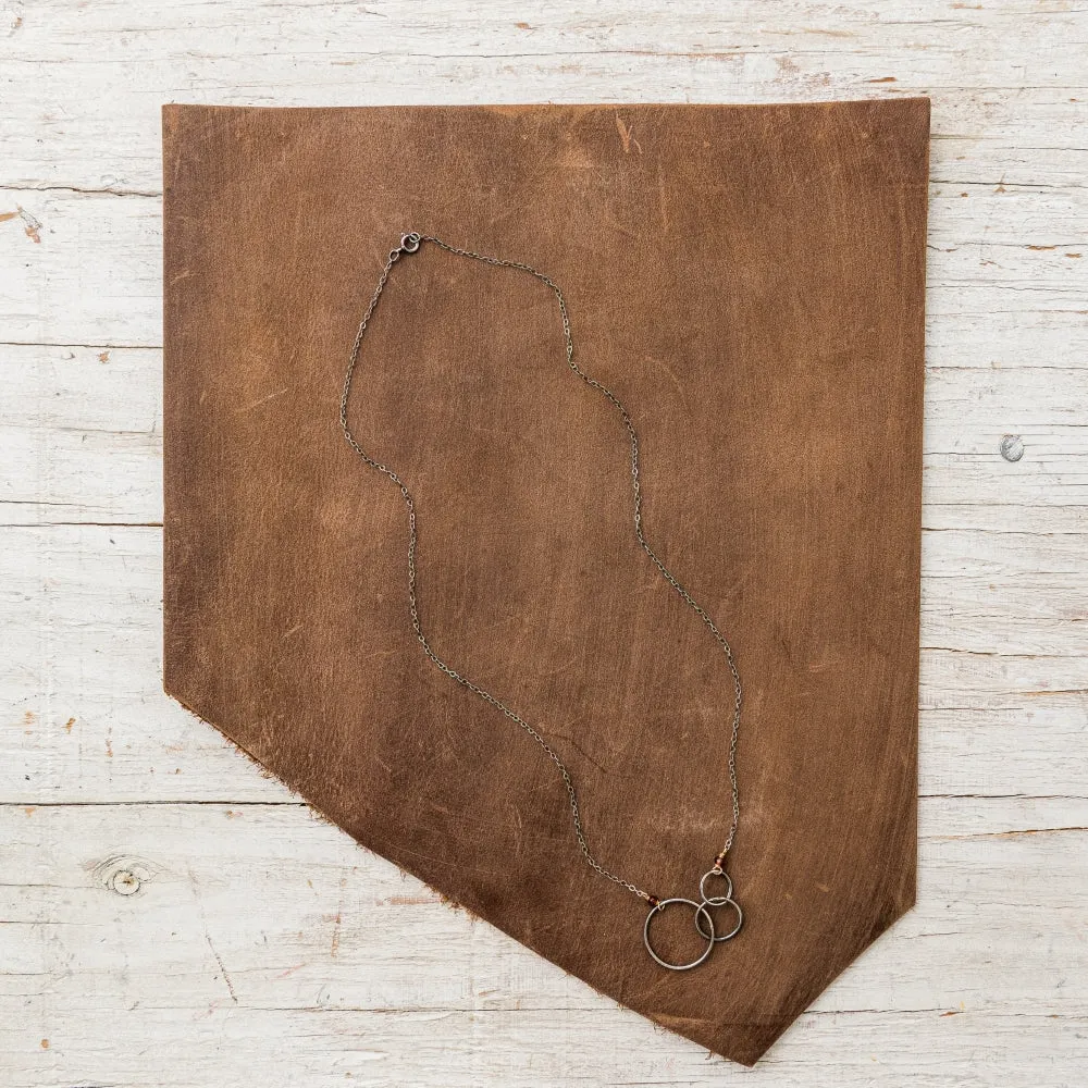 Red Garnet Graduating Circle Necklace