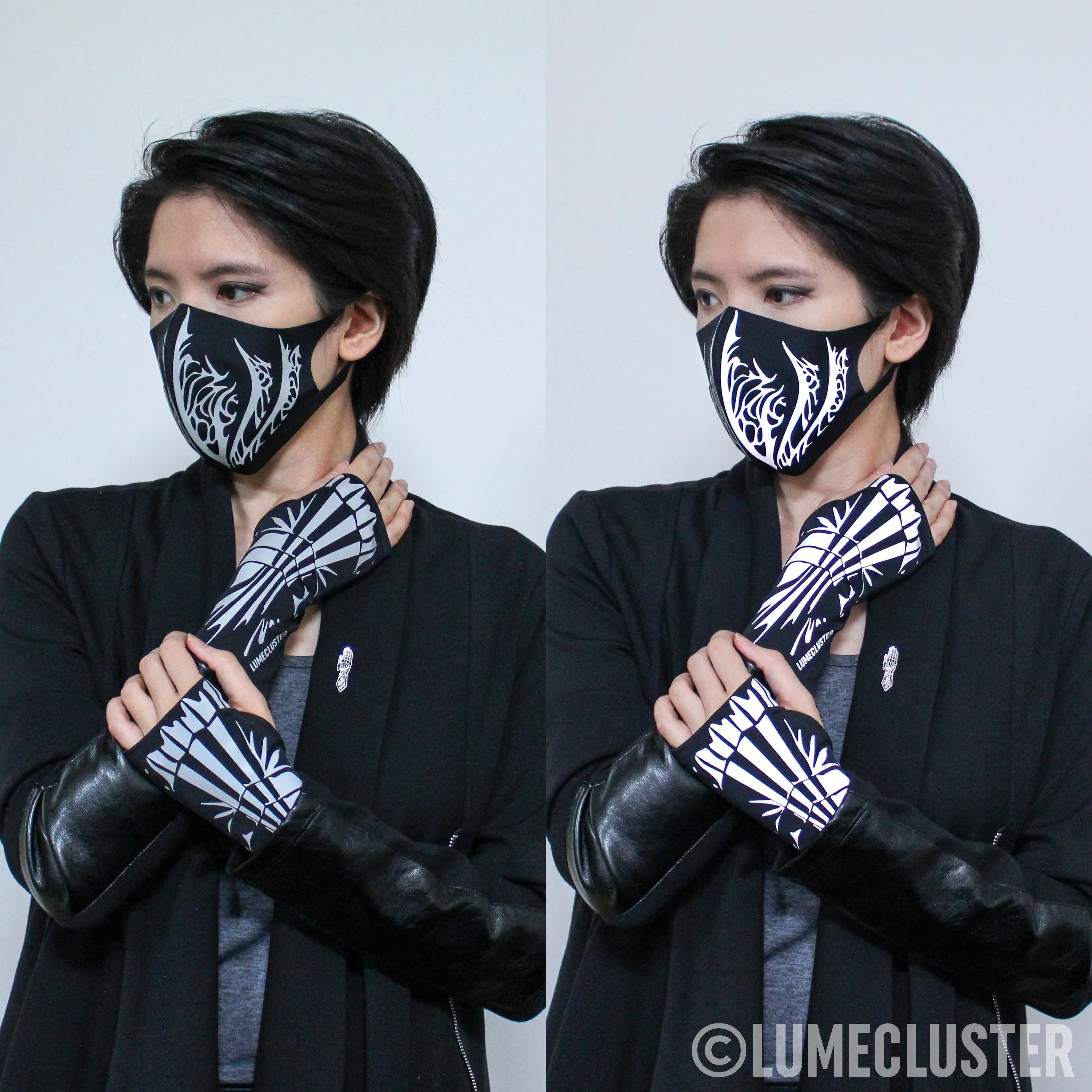 Reflective Phoenix Face Mask (Lumecluster ⨯ Wing & Weft)