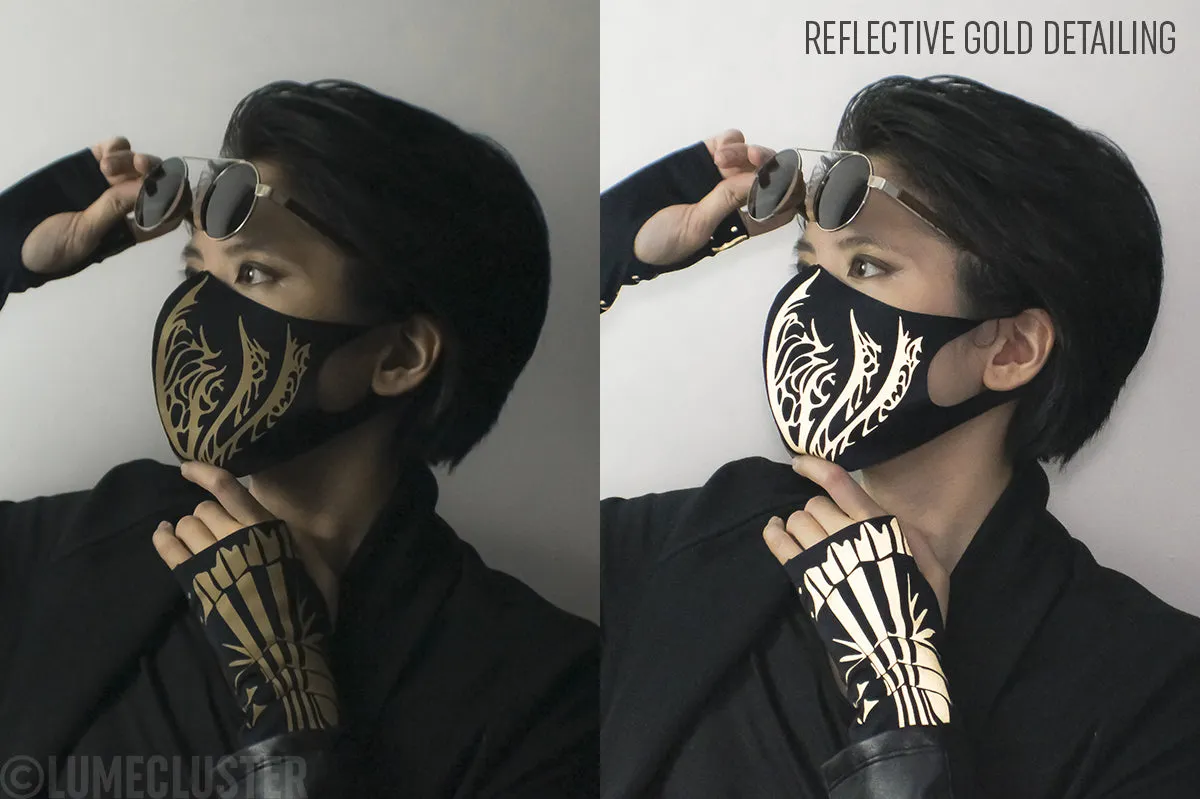 Reflective Phoenix Face Mask (Lumecluster ⨯ Wing & Weft)