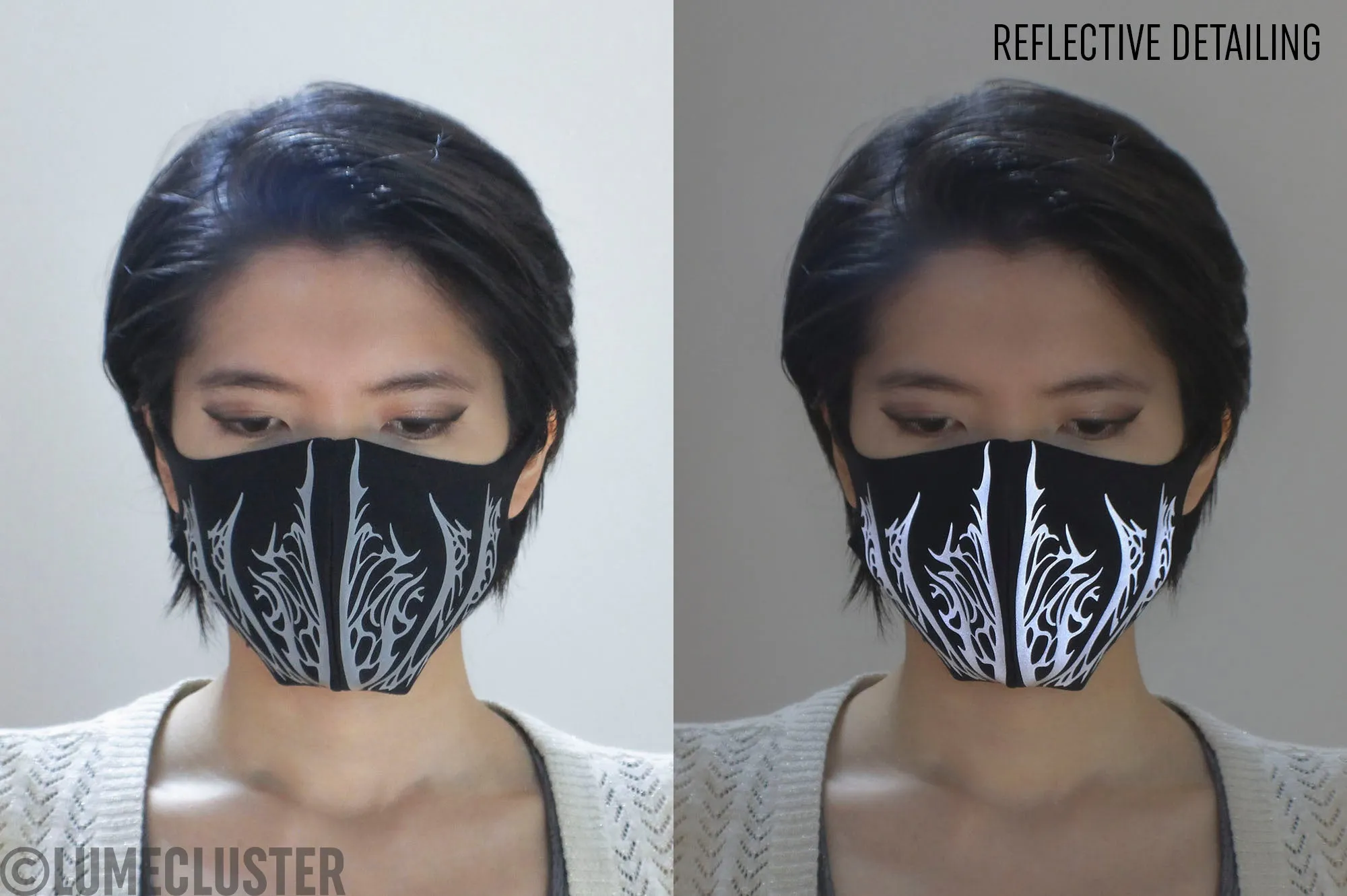 Reflective Phoenix Face Mask (Lumecluster ⨯ Wing & Weft)
