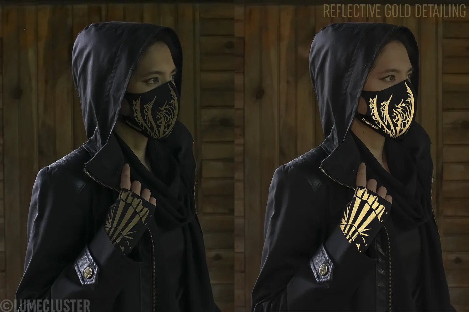 Reflective Phoenix Face Mask (Lumecluster ⨯ Wing & Weft)