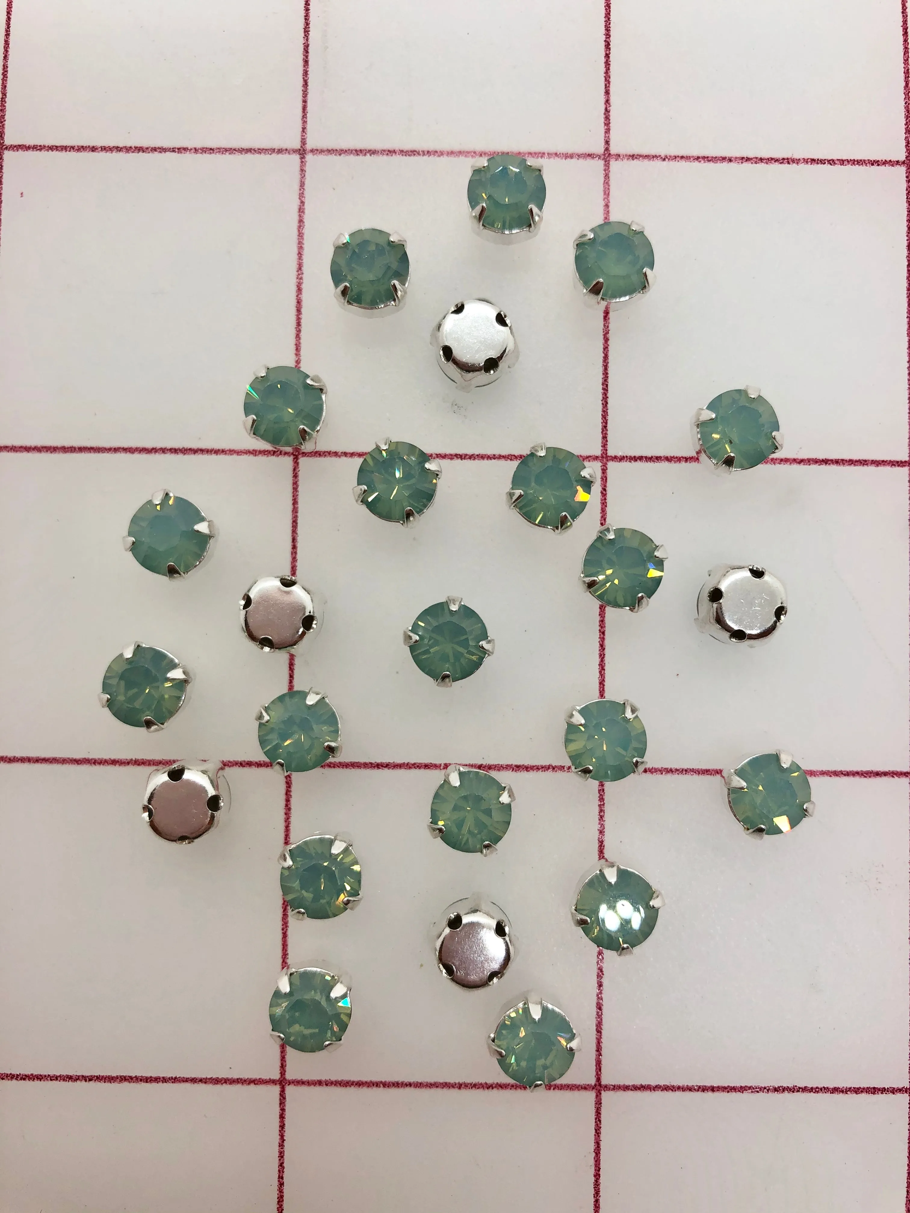 Rhinestones - 29SS Swarovski Pacific Opal Chaton Montees 24-PK