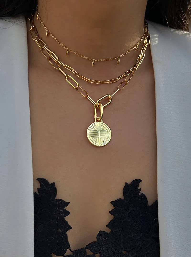 RICE Bead Thin Chain Strand Necklace | 18K Gold Over Sterling Silver