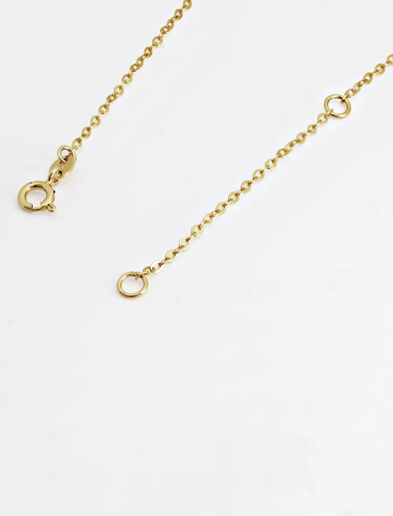 RICE Bead Thin Chain Strand Necklace | Sterling Silver