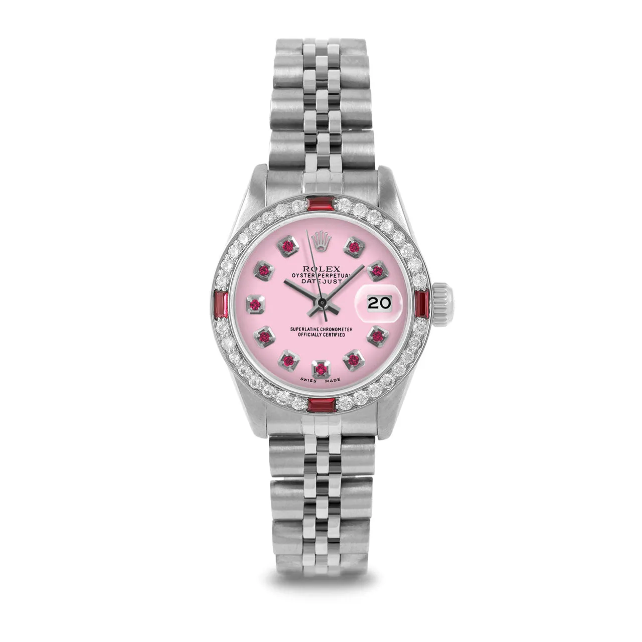 Rolex Datejust 26mm | 6917-SS-PNK-RBY-AM-4RBY-JBL