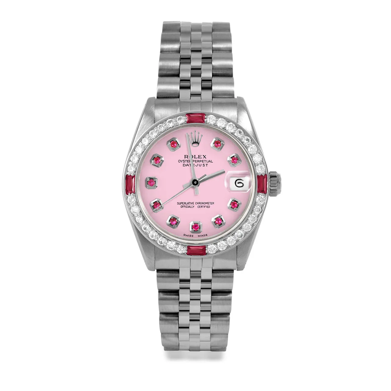 Rolex Datejust 31mm | 6827-SS-PNK-RBY-AM-4RBY-JBL