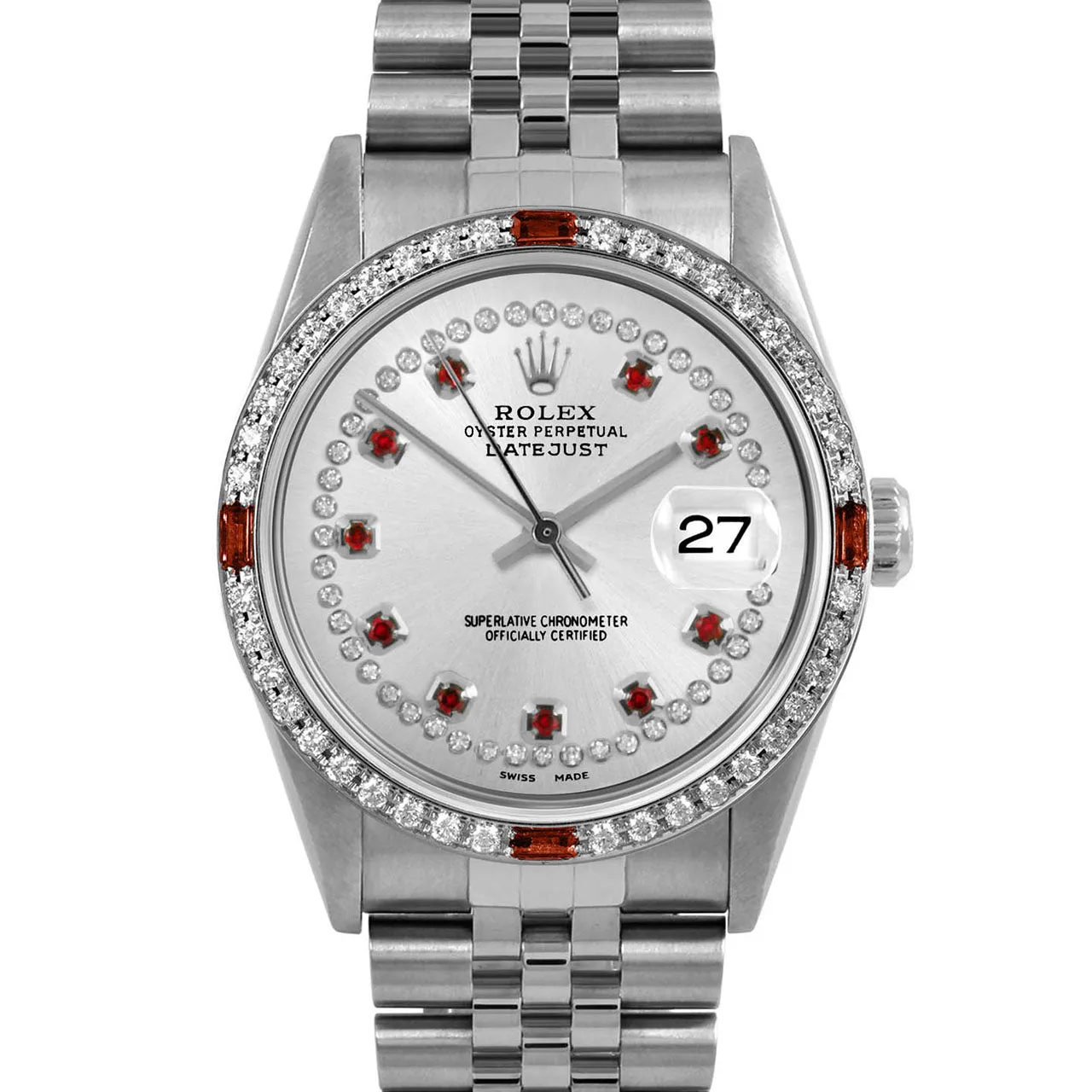 Rolex Datejust 36mm | 16234-SLV-STRR-4RBY-JBL