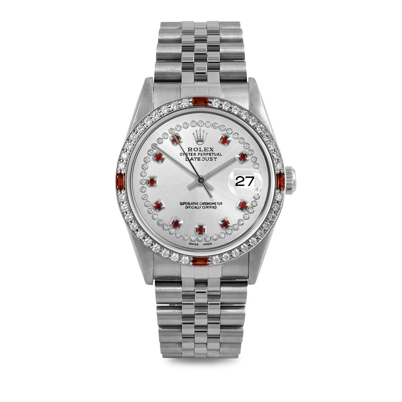 Rolex Datejust 36mm | 16234-SLV-STRR-4RBY-JBL