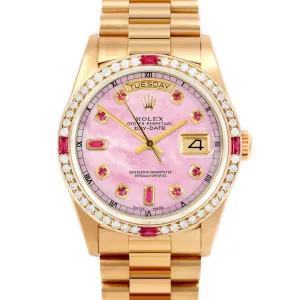Rolex Day-Date 36mm | 18038-PMOP-RBY-AM-4RBY-PRS