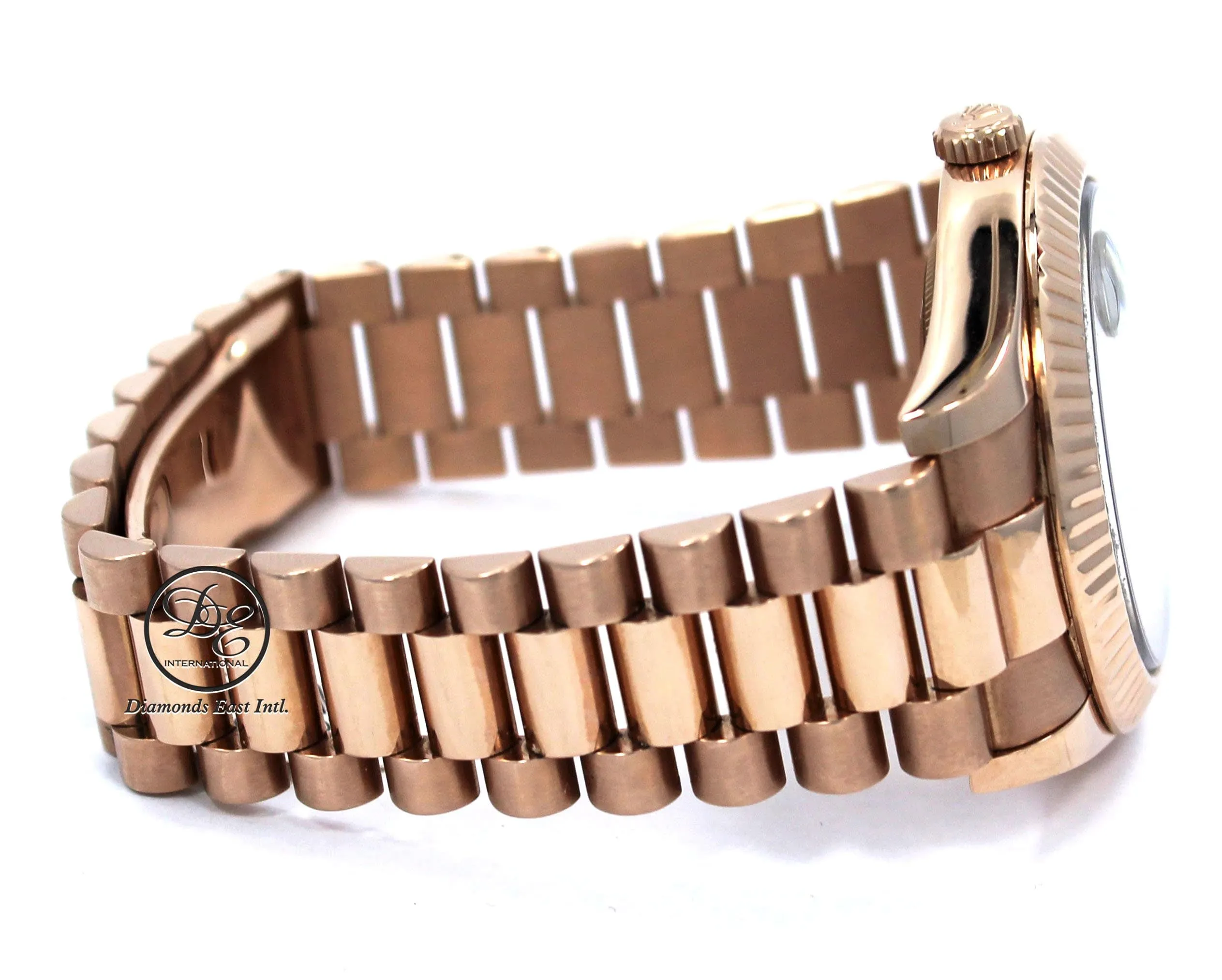 Rolex Day-Date II President 218235 18K Rose Gold FACTORY Ruby & Diamond Dial BOX/PAPER