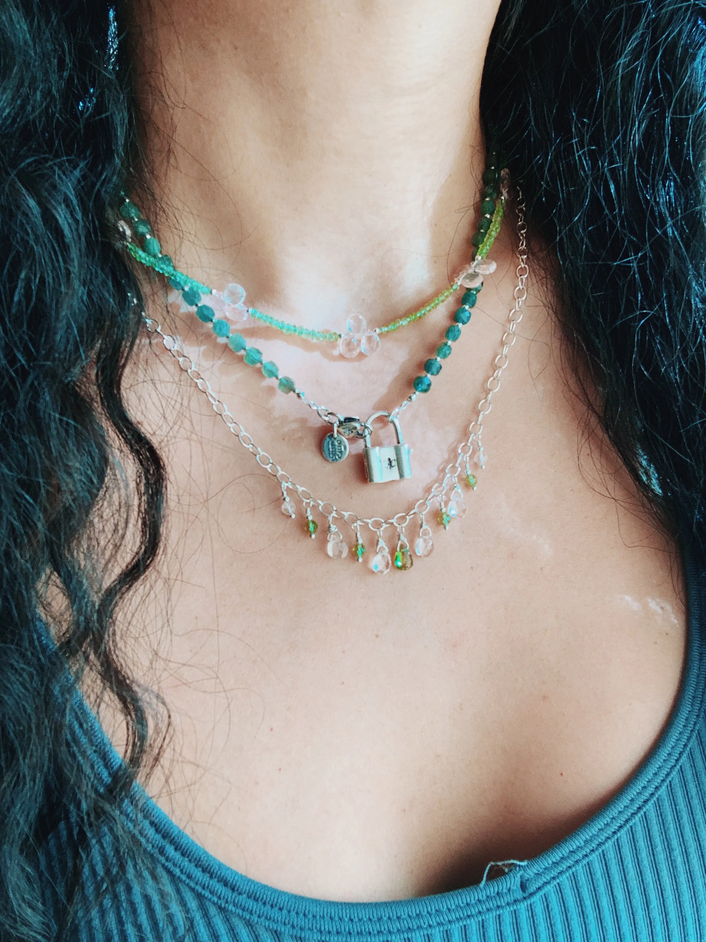 Rose Petal Peridot Signature Necklace